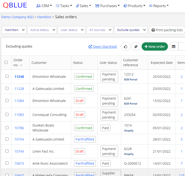 Qblue Inventory Sales Orders Management